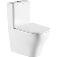 Sapho BELLO RIMLESS WC kombi, spodný/zadný odpad, biela PC103WR