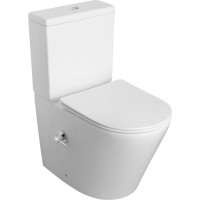 Sapho PACO CLEANWASH WC kombi, integrovaná batéria a bidet. spŕška, spodný/zadný odpad, biela PC1012RX