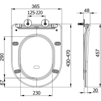 Sapho PACO WC sedátko, SLIM Soft Close, biela PCS1012