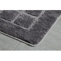 Ridder DELHI Kúpeľňová predložka 50x80cm s protišmykom, 100% polyester, tmavo šedá 1712300