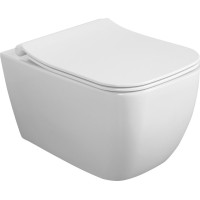 Isvea VEA závesná WC misa Rimless, 34, 5x52cm, biela 10VA02001