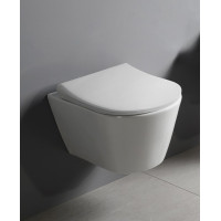 Sapho AVVA CLEANWASH závesná WC misa, Rimless, s bidetovou sprškou, 35, 5x53cm, biela 100312