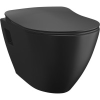 CREAVIT PAULA závesná WC misa, 35, 5x50cm, čierna mat TP325-51SM
