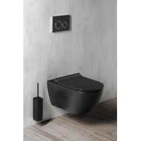 GSI PURA závesná WC misa, Swirlflush, 36x55cm, čierna dual-mat 881526