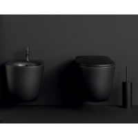 Kerasan NOLITA závesná WC misa, Rimless, 35x55cm, čierna mat 531431
