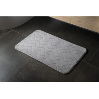 Gedy MOUSSE kúpeľňová predložka, 50x80cm, 100% polyester, protišmyk, šedá 96MS508008