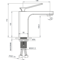 Sapho JUMPER stojanková umývadlová batéria bez výpuste, chróm JM002