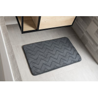 Gedy MOUSSE kúpeľňová predložka, 50x80cm, 100% polyester, protišmyk, antracit 96MS508085