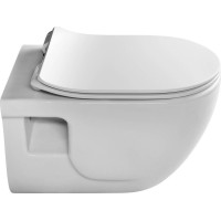 Sapho BRILLA CLEANWASH závesná WC misa s bidetovou sprškou, Rimless, 36, 5x53cm, biela 100612