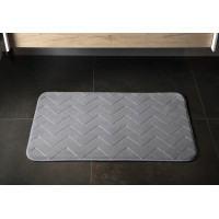 Gedy MOUSSE kúpeľňová predložka, 50x80cm, 100% polyester, protišmyk, šedá 96MS508008