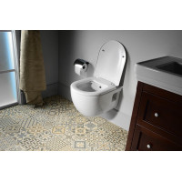 Sapho BRILLA CLEANWASH závesná WC misa s bidetovou sprškou, Rimless, 36, 5x53cm, biela 100612