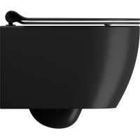 GSI PURA závesná WC misa, Swirlflush, 35x46cm, čierna dual-mat 880226