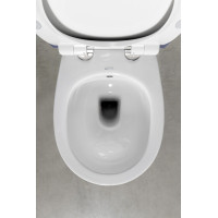 Isvea SENTIMENTI CLEANWASH závesná WC misa, Rimless, integrovaný ventil a bidet. spŕška, 36x51cm, biela 10ARS1010