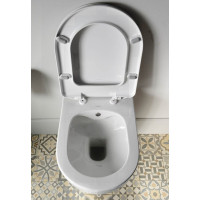 Sapho BRILLA CLEANWASH závesná WC misa s bidetovou sprškou, Rimless, 36, 5x53cm, biela 100612