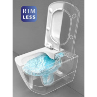 CREAVIT GLANC závesná WC misa, Rimless, 37x51, 5cm, biela GC321