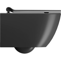 GSI PURA závesná WC misa, Swirlflush, 36x50cm, čierna dual-mat 881626