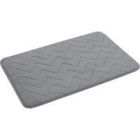 Gedy MOUSSE kúpeľňová predložka, 50x80cm, 100% polyester, protišmyk, šedá 96MS508008