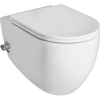 Isvea INFINITY CLEANWASH závesná WC misa Rimless, integrovaná batéria a bidet. spŕška, 36, 5x53cm, biela 10NFS1005I