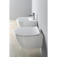 Isvea SENTIMENTI závesná WC misa, Rimless, 36x51cm, biela 10AR02012
