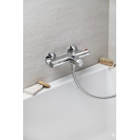 Aqualine ACTION nástenná vaňová termostatická batéria, chróm MB106