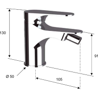 Sapho CORNELI stojanková bidetová batéria bez výpuste, chróm CE03