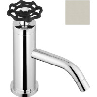 Sapho INDUSTRY stojanková umývadlová batéria bez výpuste, výška 162 mm, nikel/čierna 5102TT8