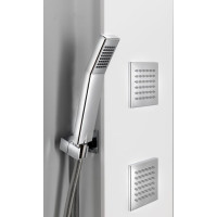 Polysan SPIRIT SQUARE termostatický sprchový panel nástenný, 250x1550mm, biela 81151