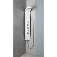 Polysan MOLA termostatický sprchový panel rohový 210x1300mm, biela 80372