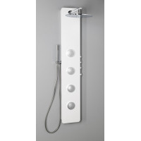Polysan SPIRIT ROUND termostatický sprchový panel nástenný, 250x1550mm, biela 71151