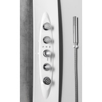 Polysan MOLA termostatický sprchový panel rohový 210x1300mm, biela 80372