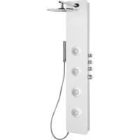 Polysan SPIRIT ROUND termostatický sprchový panel nástenný, 250x1550mm, biela 71151