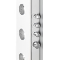 Polysan SPIRIT ROUND termostatický sprchový panel nástenný, 250x1550mm, biela 71151