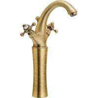 Sapho ANTEA stojanková umývadlová batéria vysoká s výpustou, výška 300mm, bronz 3276L