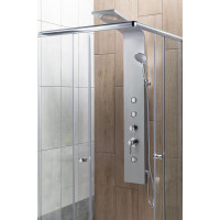 Aqualine TUSA sprchový panel, výška 1400mm, strieborná SL680
