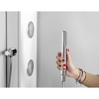 Polysan SPIRIT ROUND termostatický sprchový panel nástenný, 250x1550mm, biela 71151