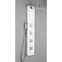 Polysan SPIRIT SQUARE termostatický sprchový panel nástenný, 250x1550mm, biela 81151