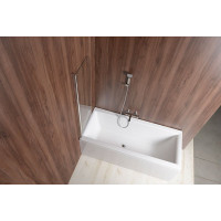 Aqualine VILMA vaňová zástena 600x1400mm, chróm, číre sklo AQ6014