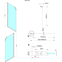 Gelco LORO vaňová zástena 650mm, číre sklo GN1165