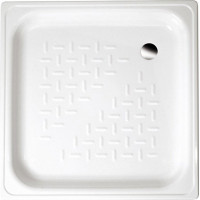SMAVIT Smaltovaná sprchová vanička, štvorec 80x80x16cm, biela PD80X80