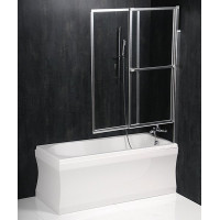 Polysan OLBIA vaňová zástena s pneumatickým zdvihom, š. 1230mm, strieborná, číre sklo 30317