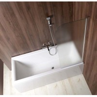 Aqualine VILMA vaňová zástena 600x1400 mm, chróm, pravá, sklo matné AQ6018P