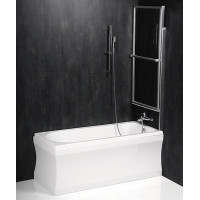 Polysan OLBIA vaňová zástena s pneumatickým zdvihom, š. 1230mm, strieborná, číre sklo 30317