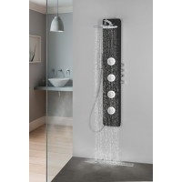 Polysan SPIRIT ROUND termostatický sprchový panel nástenný, 250x1550mm, čierna 71251