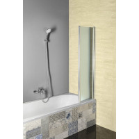Aqualine VANDA vaňová zástena skladacia 1000x1400 mm, chróm, sklo matné AQ1140