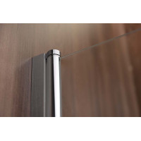 Aqualine VILMA vaňová zástena 600x1400 mm, chróm, ľavá, sklo matné AQ6018L