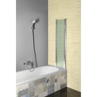 Aqualine VANDA vaňová zástena skladacia 1000x1400 mm, chróm, sklo matné AQ1140