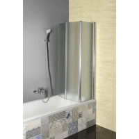 Aqualine VANDA vaňová zástena skladacia 1000x1400 mm, chróm, sklo matné AQ1140