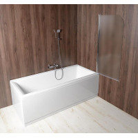 Aqualine VILMA vaňová zástena 600x1400 mm, chróm, pravá, sklo matné AQ6018P