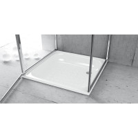 SMAVIT Smaltovaná sprchová vanička, štvorec 80x80x16cm, biela PD80X80
