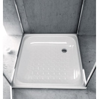 SMAVIT Smaltovaná sprchová vanička, štvorec 80x80x16cm, biela PD80X80